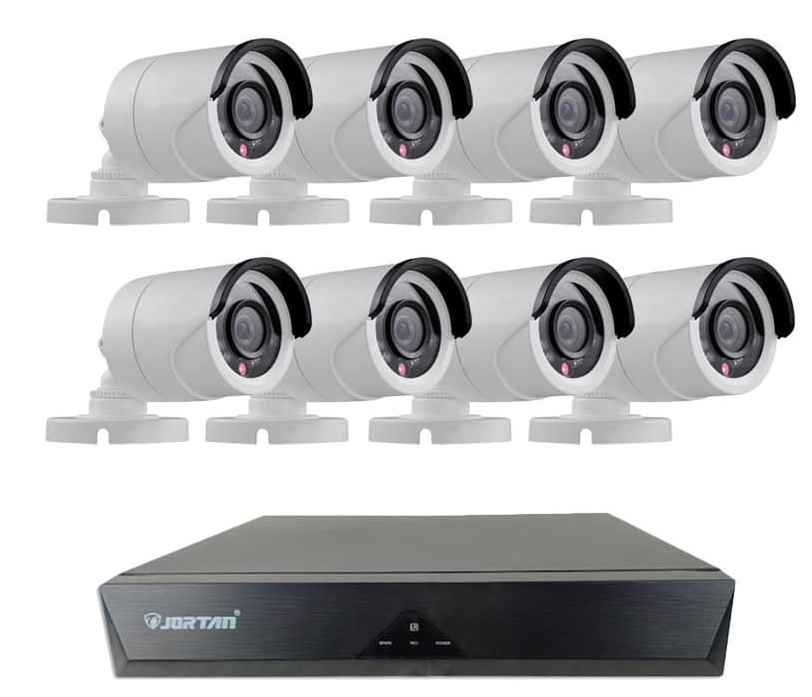 Kit de supraveghere JORTAN cu 8 camere CCTV AHD 1080P